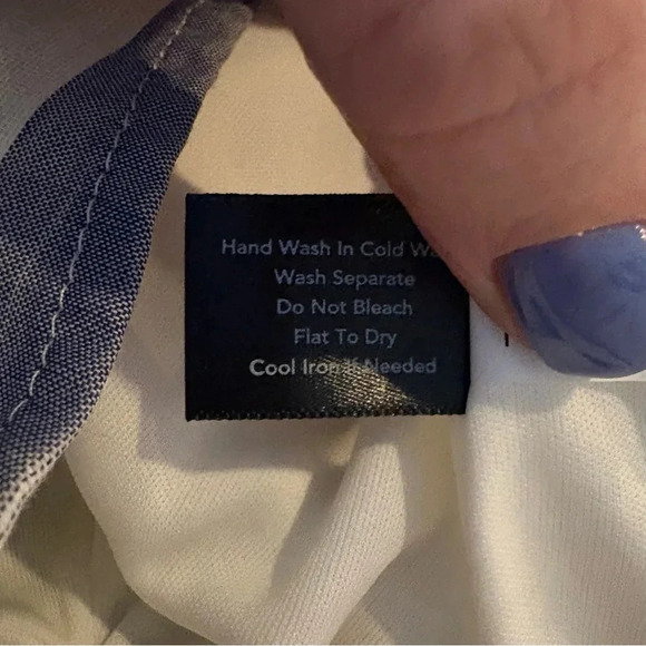 Boston Proper Blue White Stripe Cotton Romper Ruffle Womens‎ Size Small (636) - Picture 5 of 5